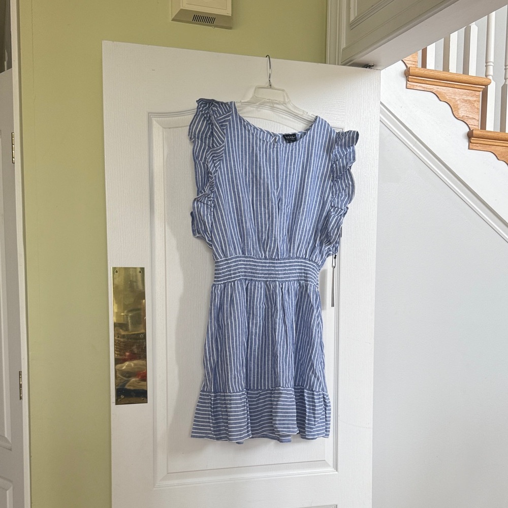 Blue Striped Nicole Miller Women’s Dress